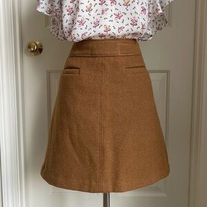 Loft Brown Wool Skirt